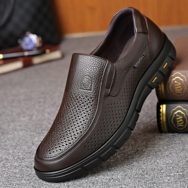 Men's Simple All-Match Business Leather Shoes - Soft Sole Design