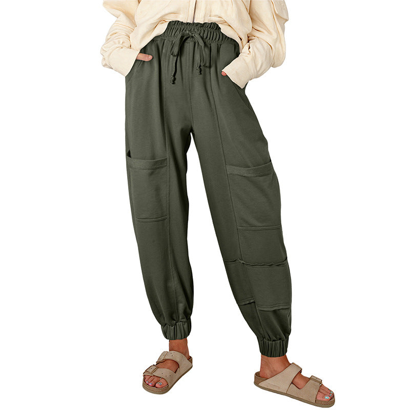 Versatile Multi-Pocket Harem Pants for Women