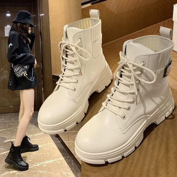 Korean Style Student Fashion High-Top Platform Shoes with Inner Height Increase