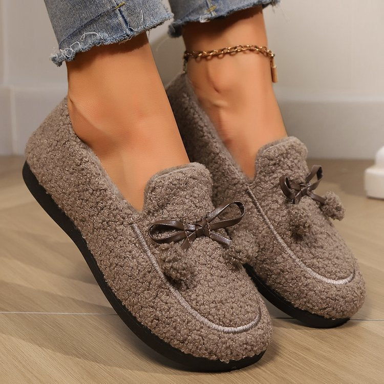 Women's Warm Outerwear Shoes with Plush Velvet Lining