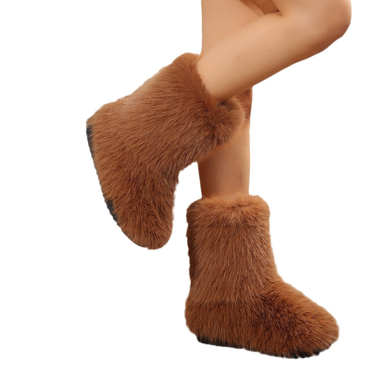 Mid-Calf Plush Boots for Warmth and Comfort