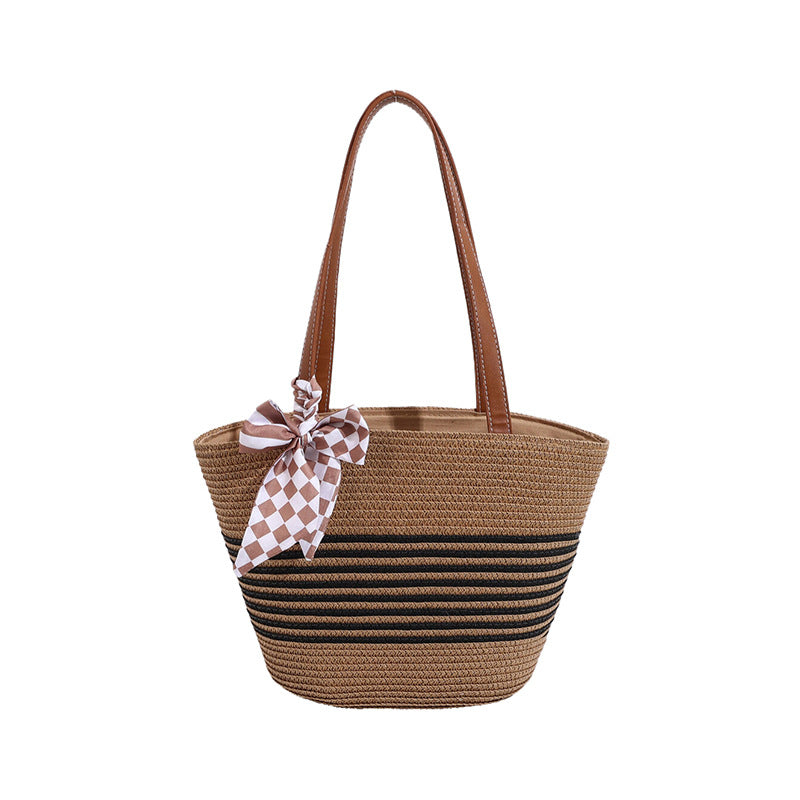 Woven Simple High-grade Large Capacity Commuter Tote Bag Women