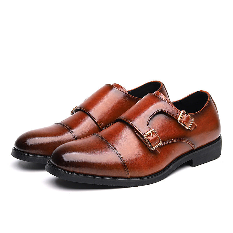 Plus Size Men's Casual Leather Shoes - Business Formal Wear Design