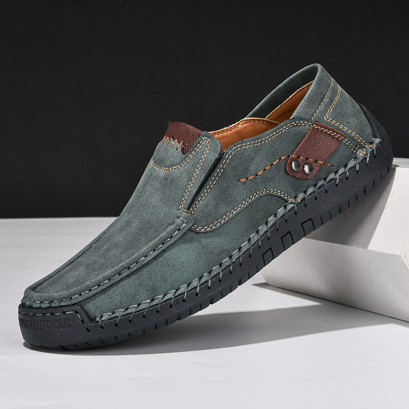 Men's Handmade Leather Flat Outdoor Casual Shoes