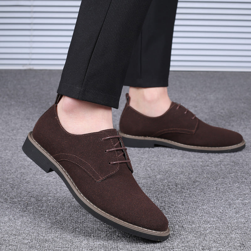 Men's Plus Size Frosted Casual Shoes - Fashionable British Style