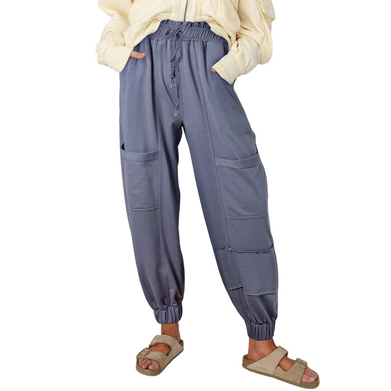 Versatile Multi-Pocket Harem Pants for Women