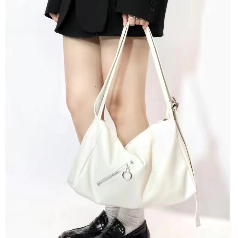 Soft Leather Textured Tote Fashion Crossbody Shoulder Bag