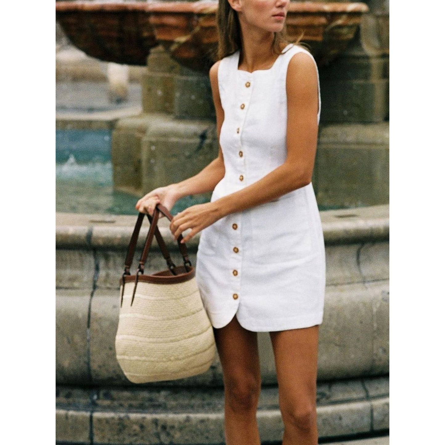 Women's Casual Spring and Summer Cotton-Linen Comfortable Dress