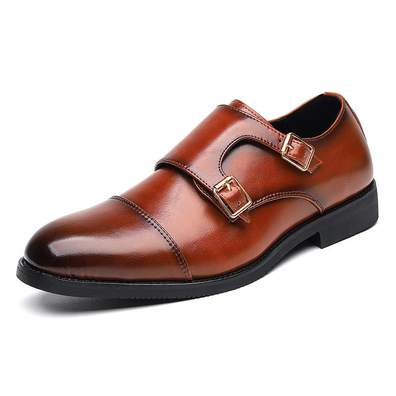 Plus Size Men's Casual Leather Shoes - Business Formal Wear Design