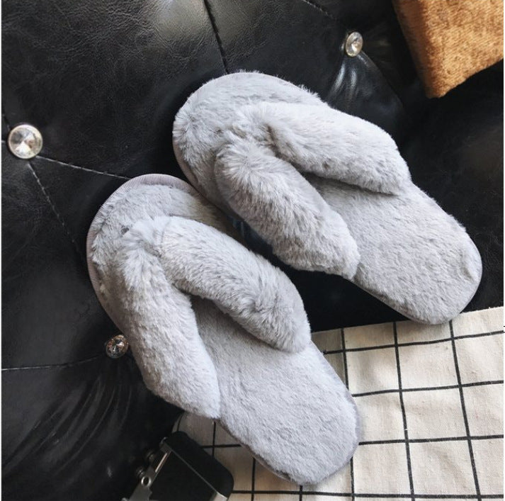 Plus Size Plush Cotton Flip-Flops Slippers