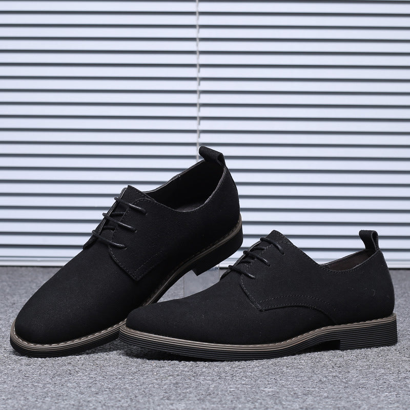 Men's Plus Size Frosted Casual Shoes - Fashionable British Style