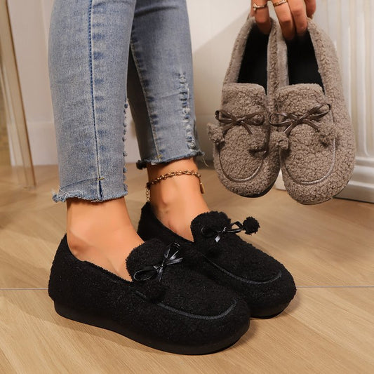 Women's Warm Outerwear Shoes with Plush Velvet Lining