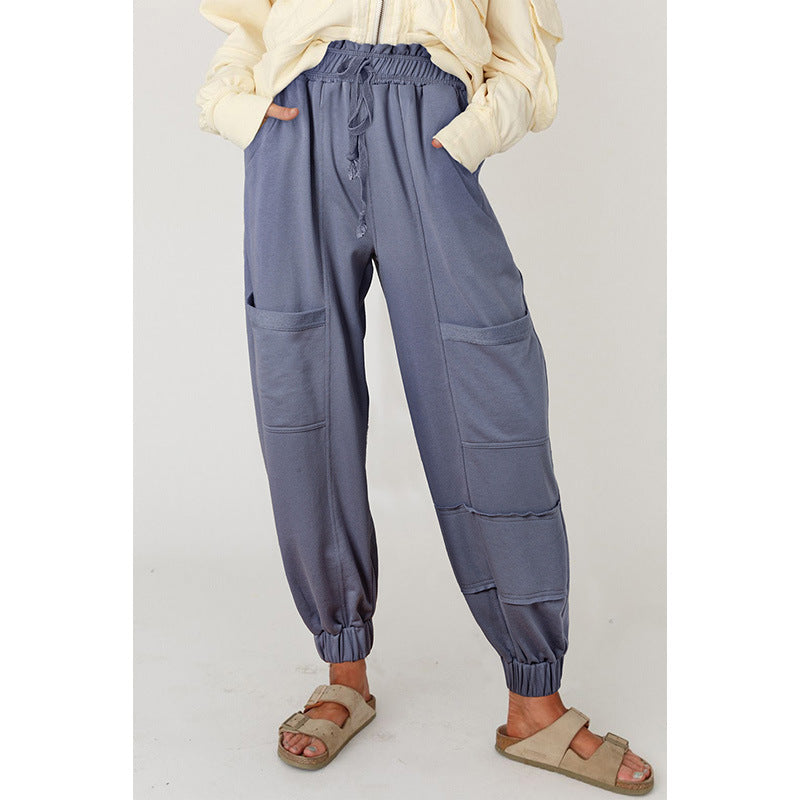 Versatile Multi-Pocket Harem Pants for Women