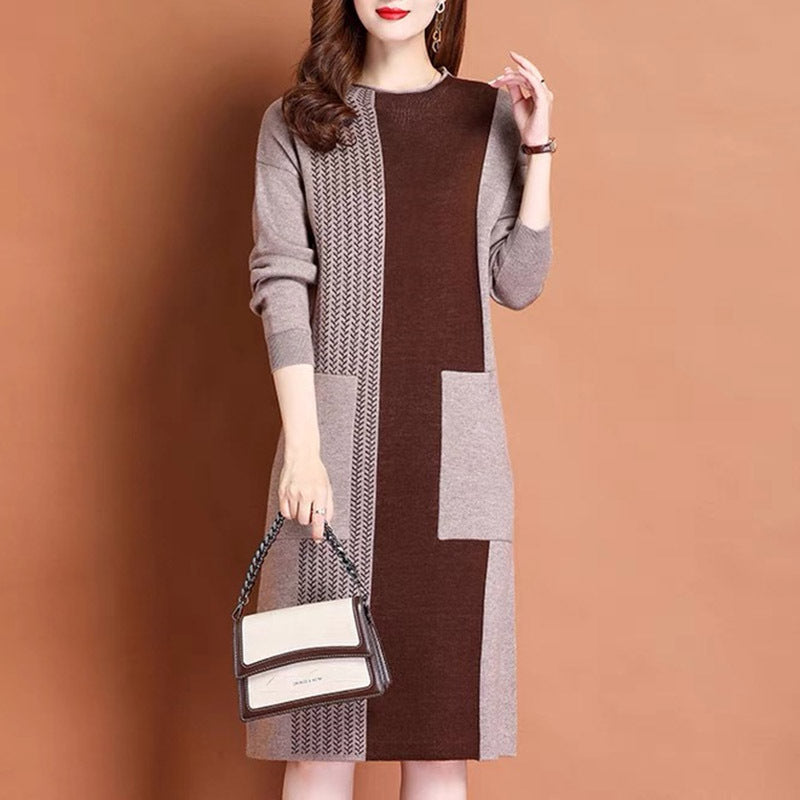 Plus Size Western-Style Half Turtleneck Knit Underdress