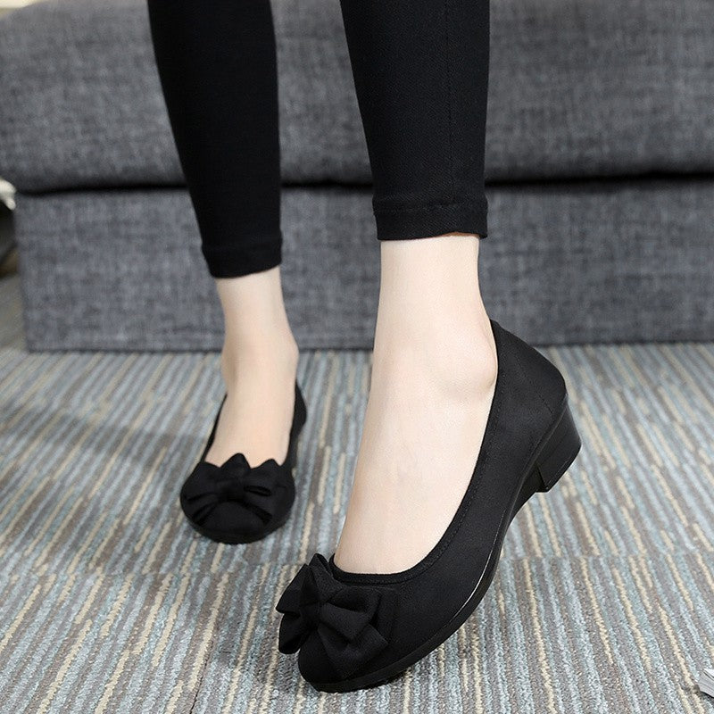 Women's Butterfly Bow Wedge Soft-soled Cloth Shoes