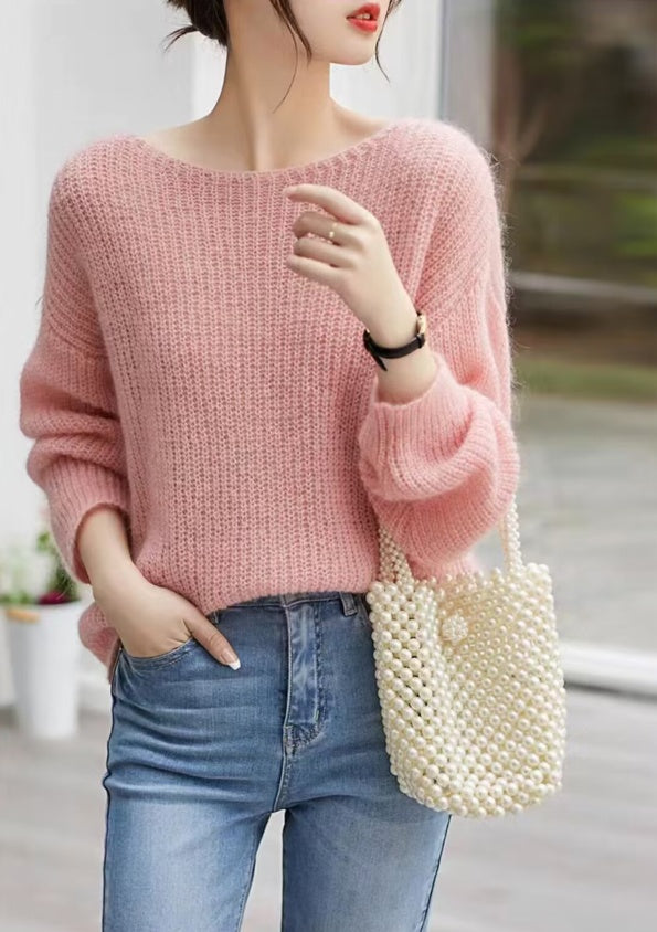 French Style Loose and Casual Knitwear Top - Effortless Chic Sweater for Women