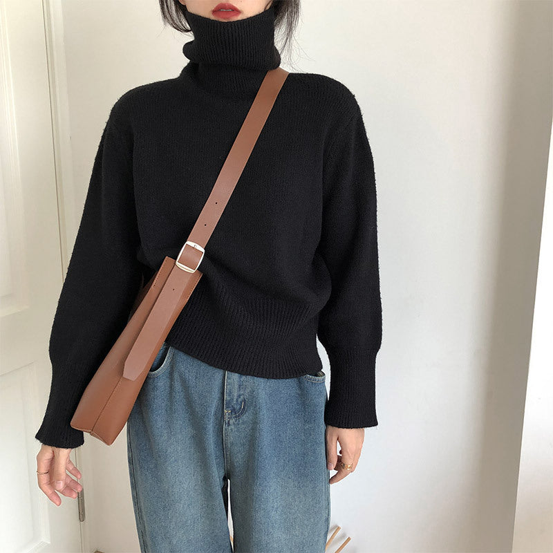 Women's Loose and Simple Solid Color Pullover Sweater