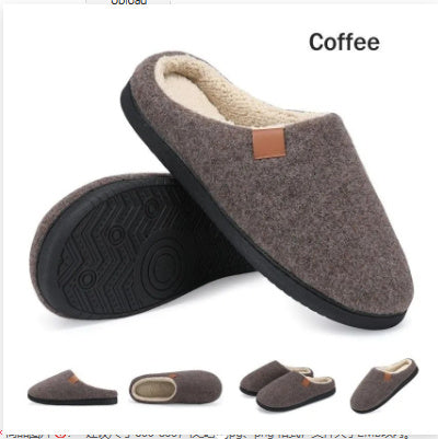 Warm Flat Heel Round Toe Shoes with Anti-Cashmere Sewing Design