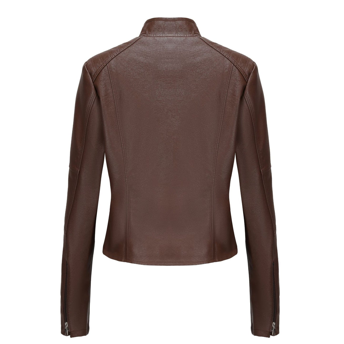 Women's Short Slim-Fit Leather Jacket