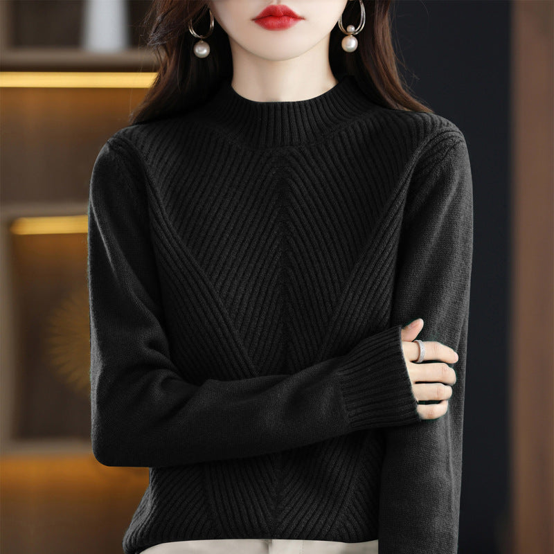 New Autumn and Winter Half Turtleneck Sweater for Women