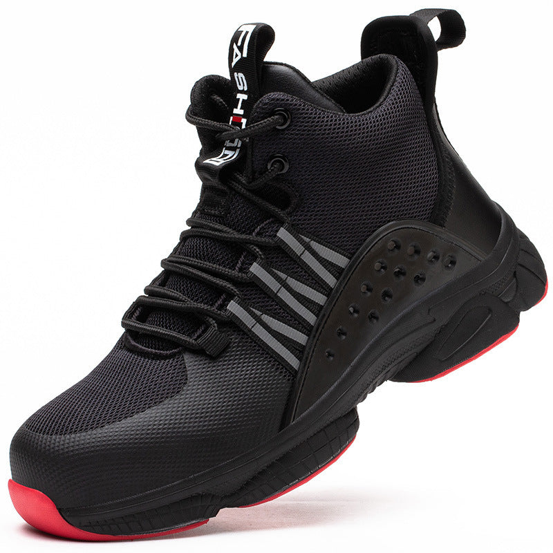 Men's Winter Wear-Resistant Labor Protection Shoes with Rubber and Cloth Design