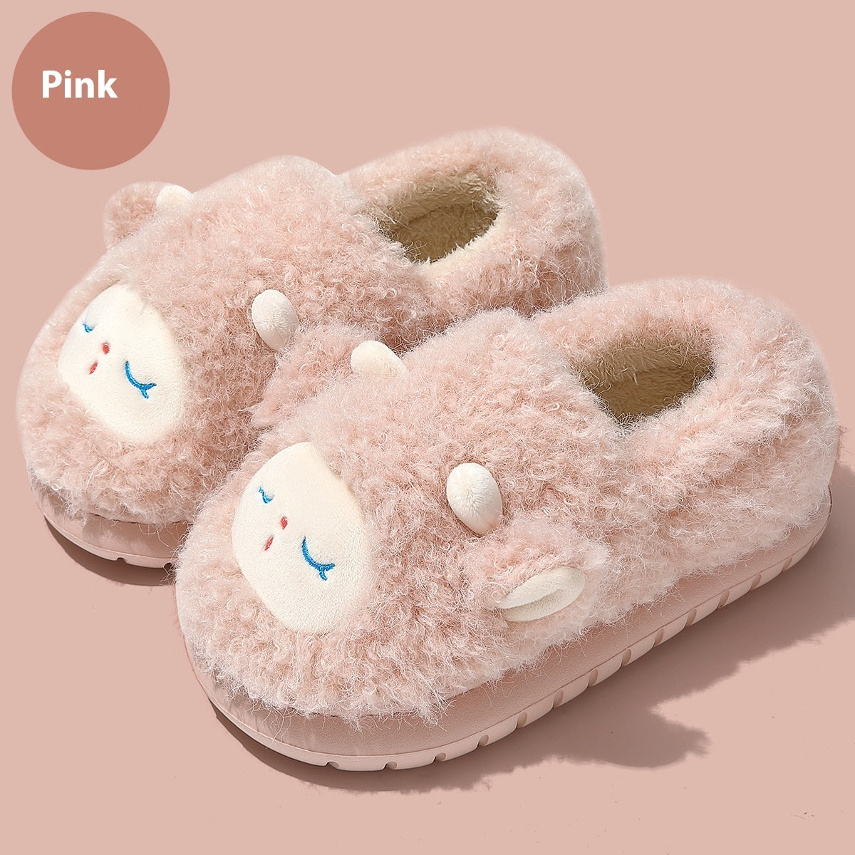 Women's Cotton Non-Slip Home Slippers – Cartoon Design