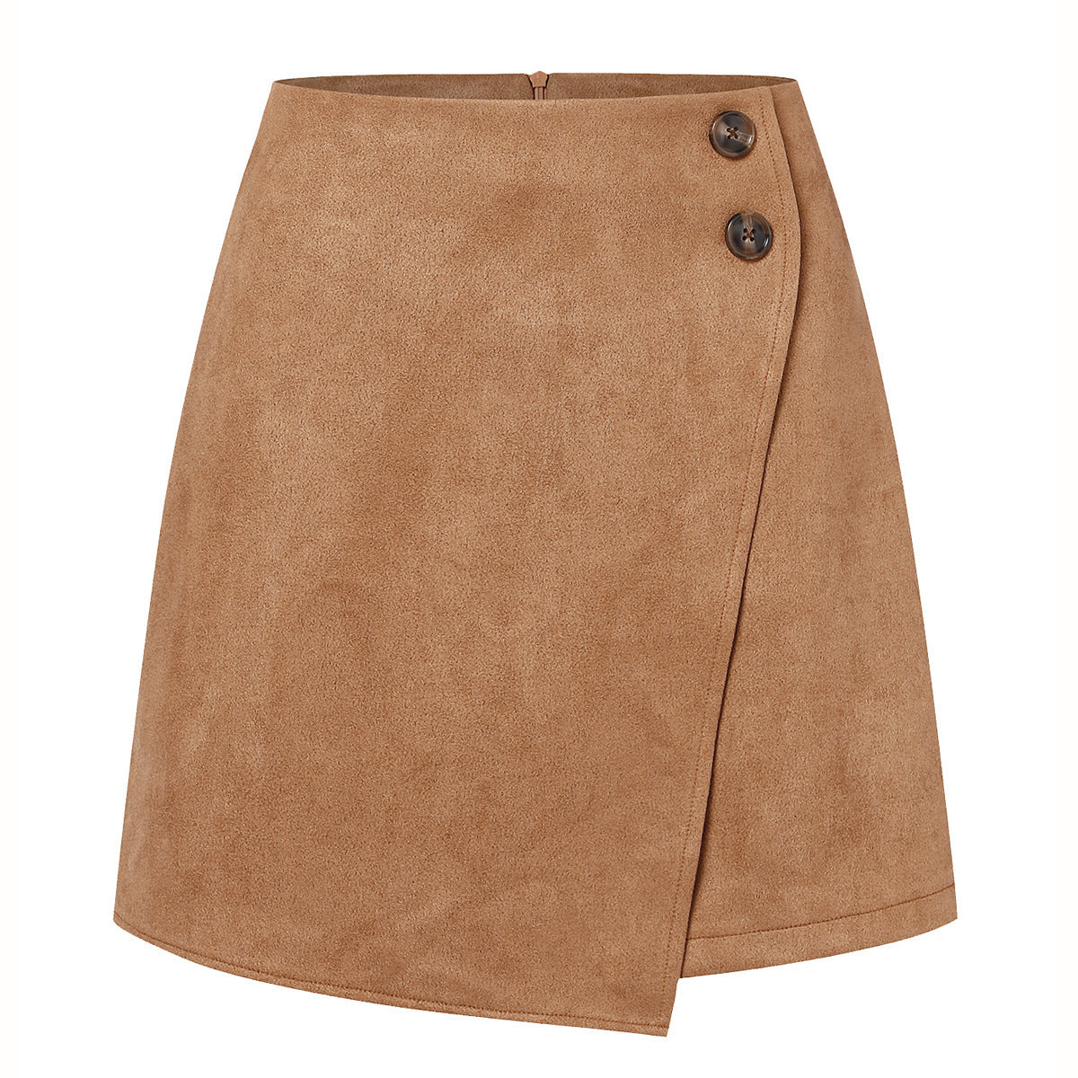 Women's Suede Irregular Skirt for Autumn and Winter