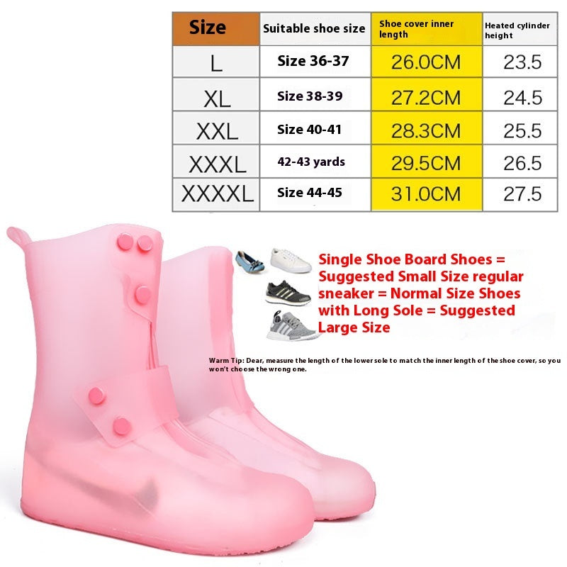 Waterproof Non-Slip Silicone Shoe Covers – Thickened and Wear-Resistant Sole