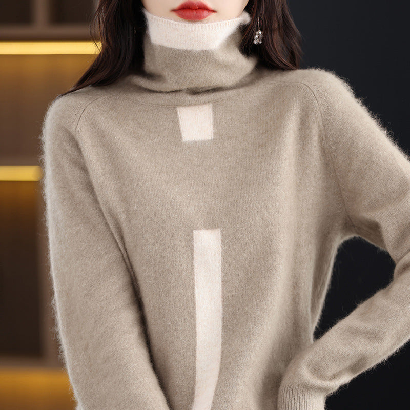 Fashionable Slim-Fit Women's Cashmere Bottoming Sweater