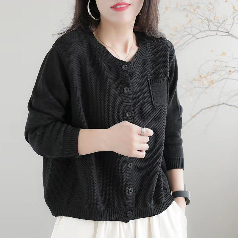 High-Quality Korean-Style Relaxed Sweater Coat