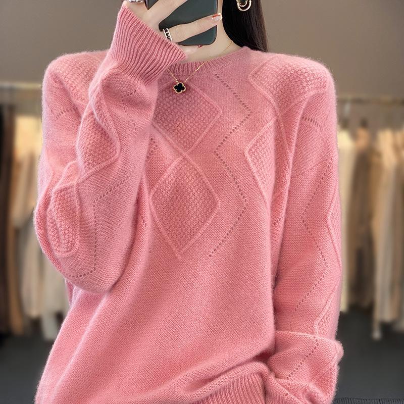 Versatile Western-Style Women's Solid Color Pullover Sweater