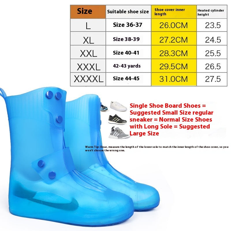 Waterproof Non-Slip Silicone Shoe Covers – Thickened and Wear-Resistant Sole