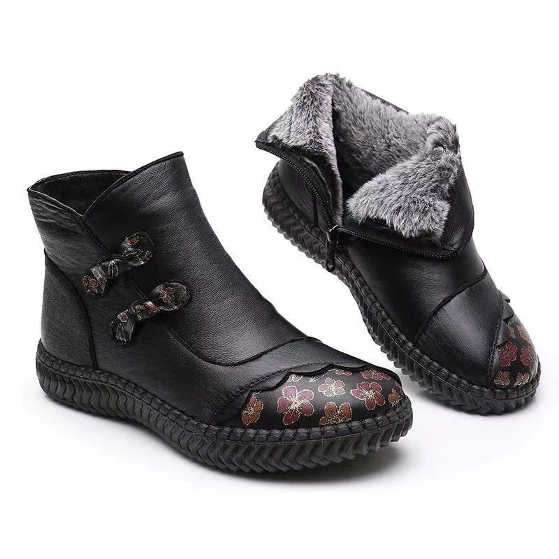 Winter Fleece-Lined Warm Shoes for Middle-Aged and Elderly Moms