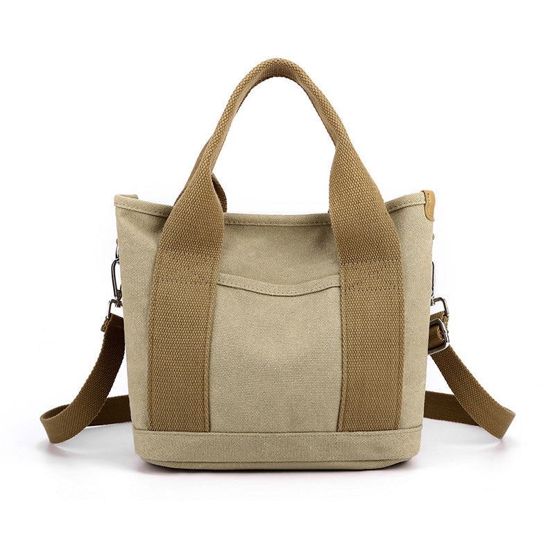 Trendy All-match Simple Fashion Korean Style Large Capacity Commute Leisure Canvas Bag