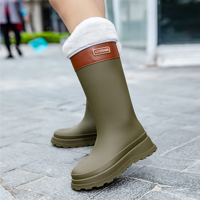 New Stylish High-Top Rain Boots – Outdoor Waterproof Design