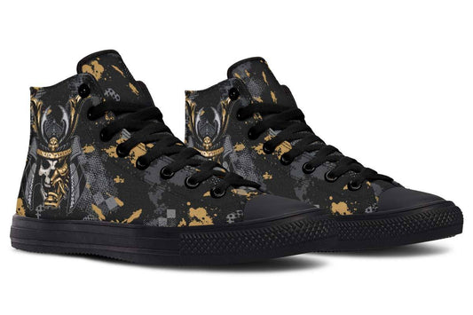 Printed High-Top Canvas Shoes for Couples – Stylish and Trendy