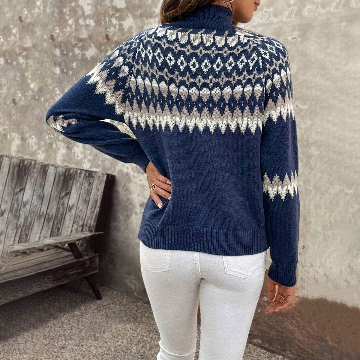 Fashionable Loose-Fit Knitted Sweater – Versatile All-Matching Outerwear