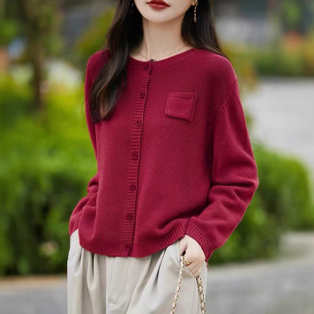 High-Quality Korean-Style Relaxed Sweater Coat