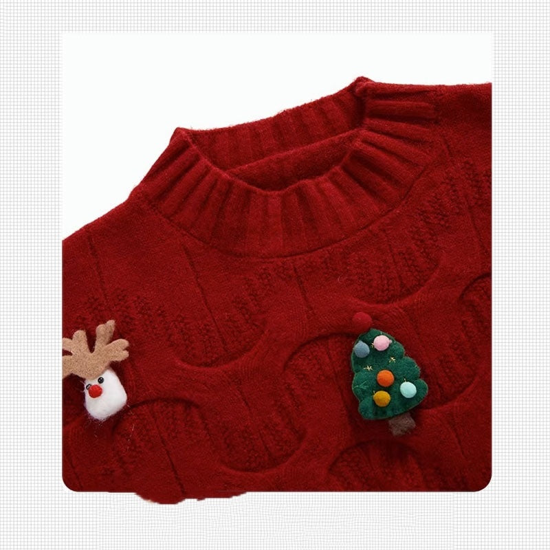 Christmas 3D Decorative Knitwear Top