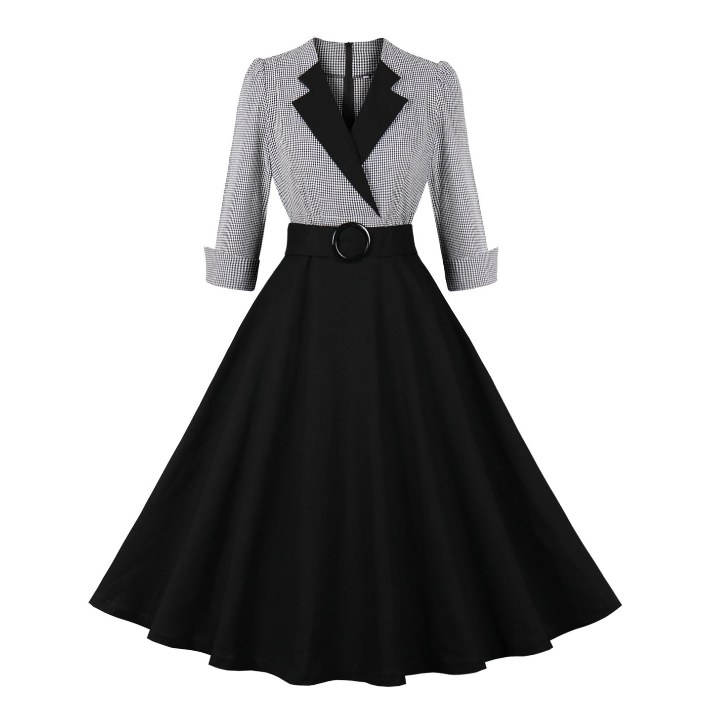 Elegant Retro Cotton Dress for Women