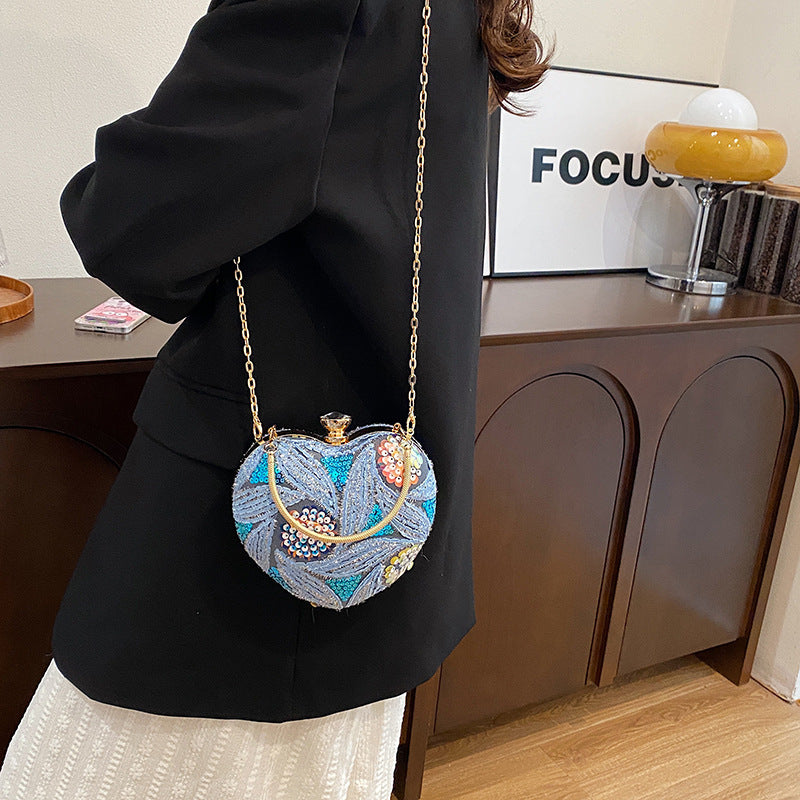 Women's Fashionable Sequins Shoulder Bag Retro