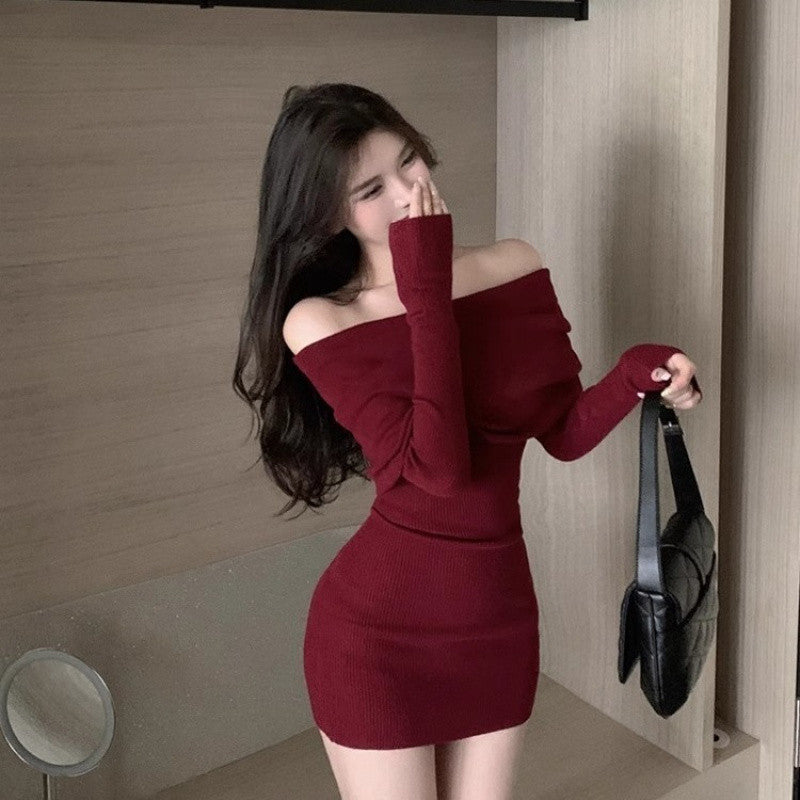 Pure Desire Off-Shoulder Sweater Dress for Women