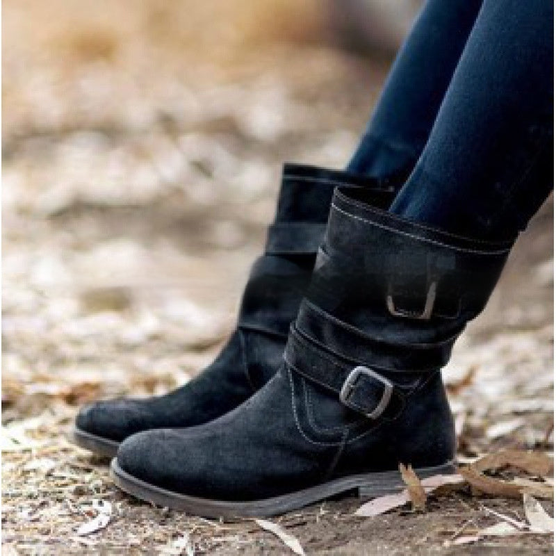 New Fashionable Women's Mid Boots for Autumn