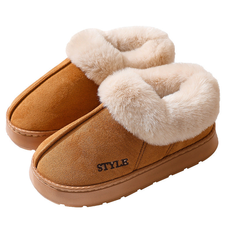 New Suede Cotton Warm Non-Slip Snow Boots Slippers