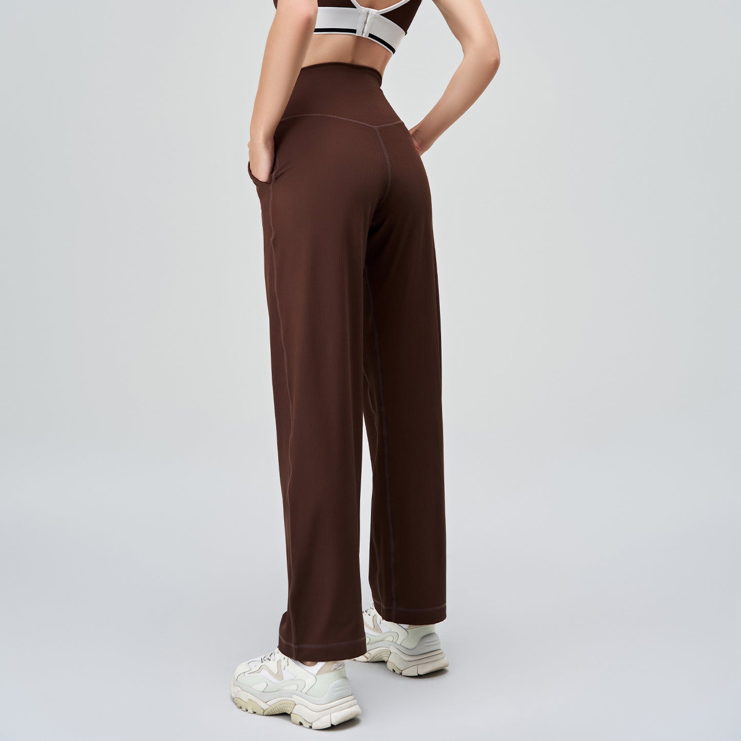 High-Waist Yoga Wide-Leg Casual Exercise Pants