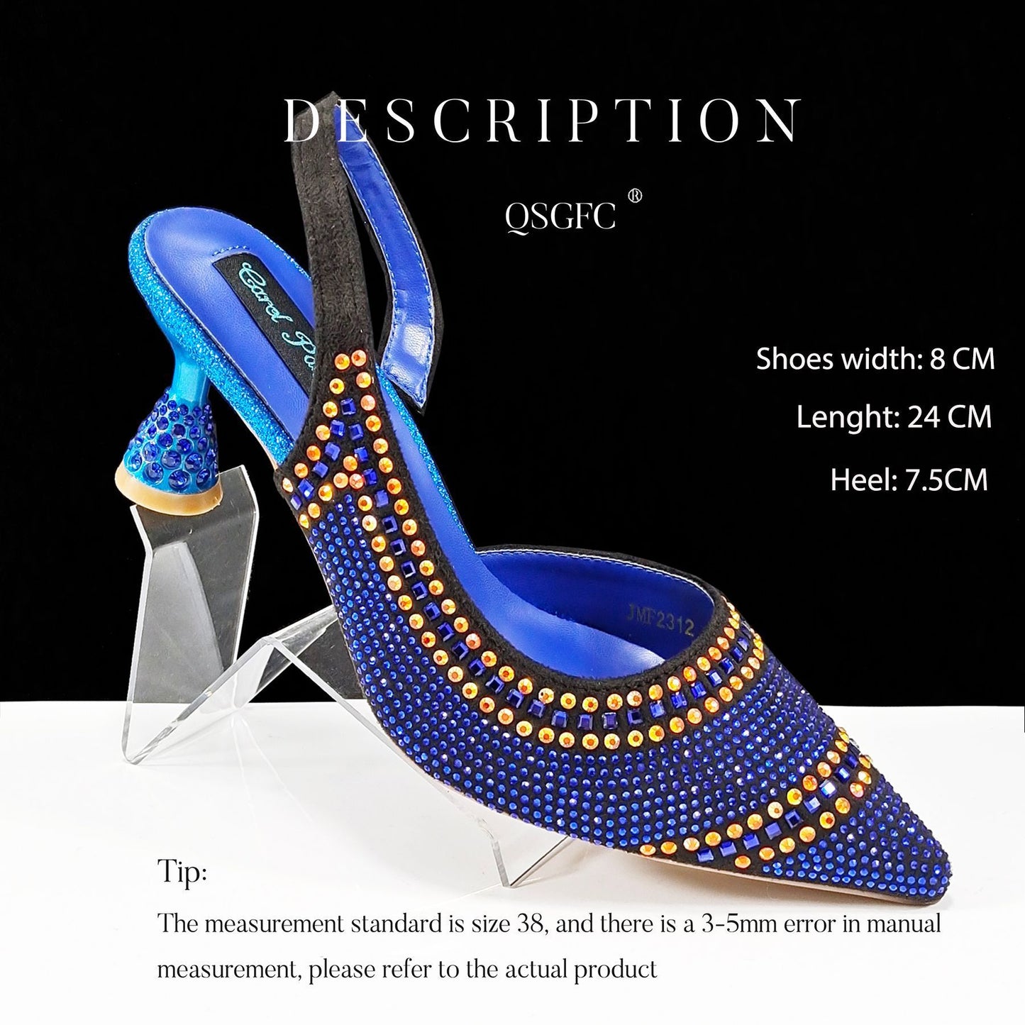 Fashionable Simple Pointed-Toe Striped High Heels with Hot Drilling Design – Low-Cut Style for Women