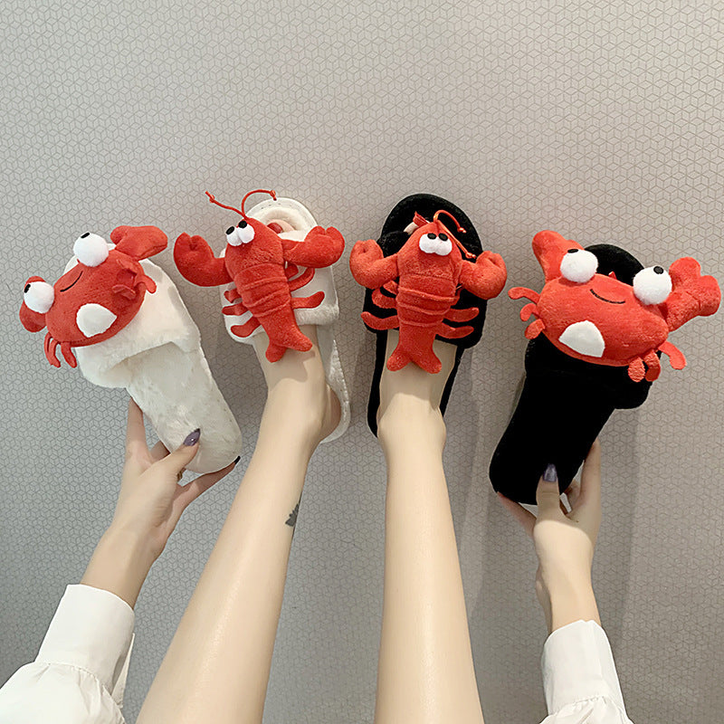 Women's Crayfish & Crab Fashion Cotton Slippers