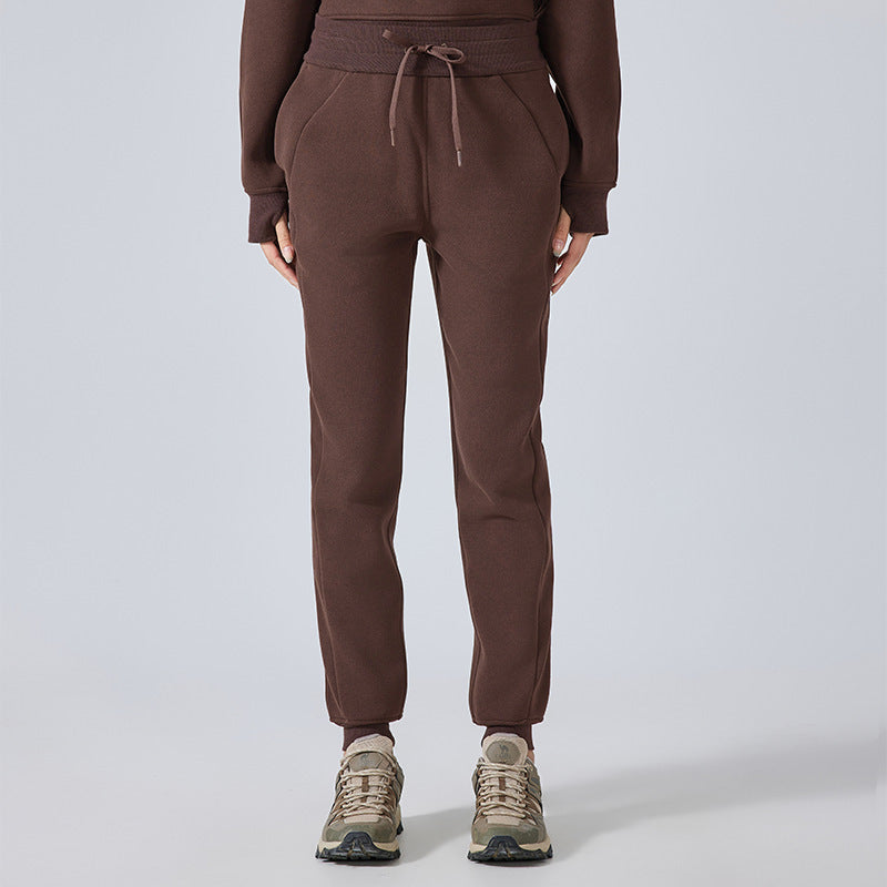 Fleece-Lined Warm All-Match Leisure Track Sweatpants