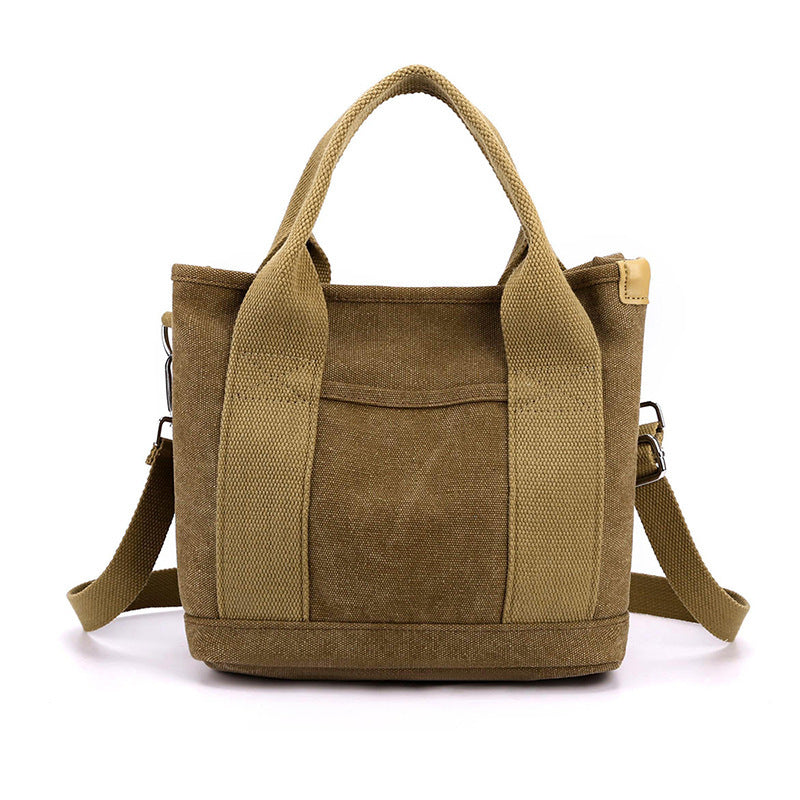 Trendy All-match Simple Fashion Korean Style Large Capacity Commute Leisure Canvas Bag