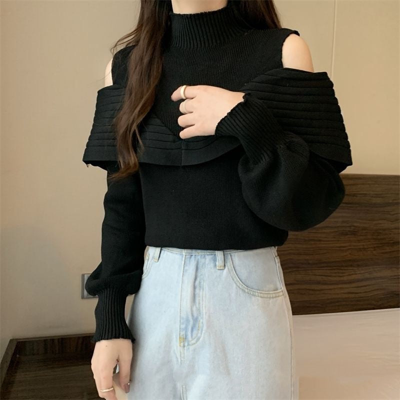 Women's Korean-Style Half-Turtleneck Bottoming Sweater